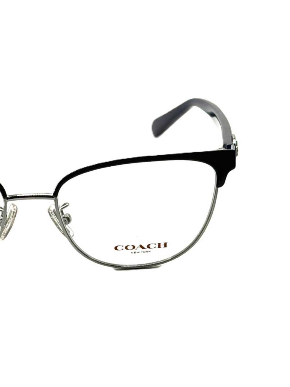 COACH HC 5130 9388 Navy/Shiny Silver Women Eyeglasses 53mm 17 140 - Picture 2 of 6